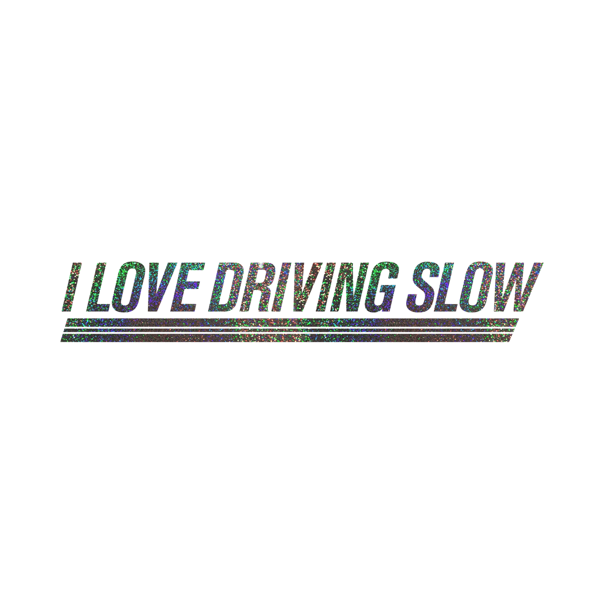 Black Glitter 3 Bars Sticker