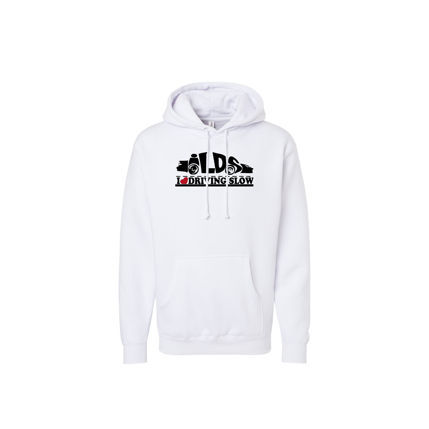 White iLDS Car Logo Hoodie