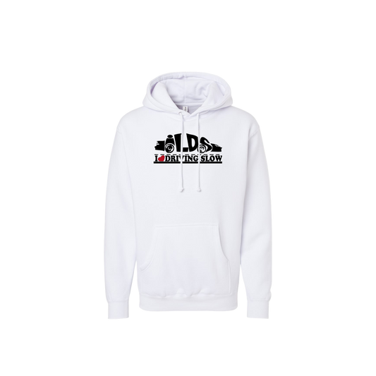 White iLDS Car Logo Hoodie