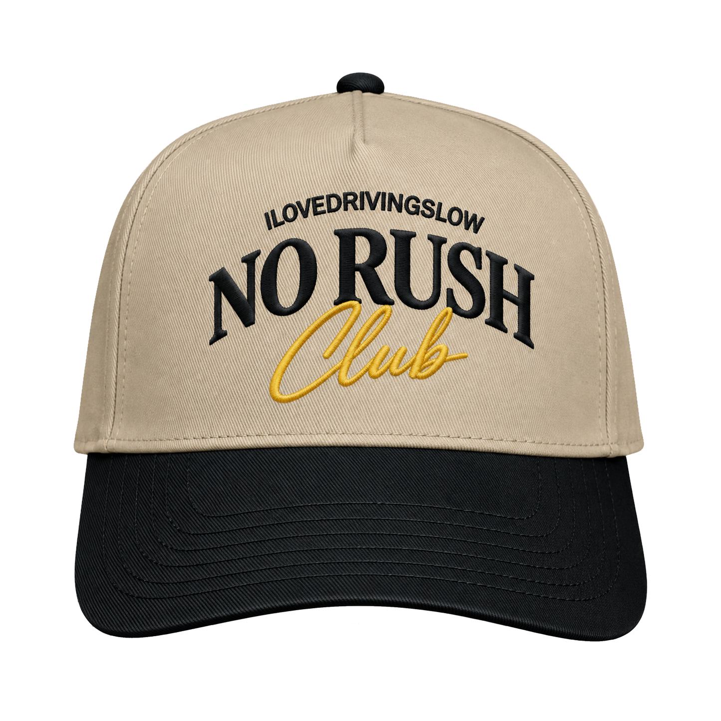 NO RUSH Club SnapBack Black