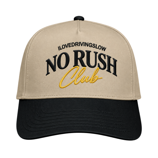 NO RUSH Club SnapBack Black