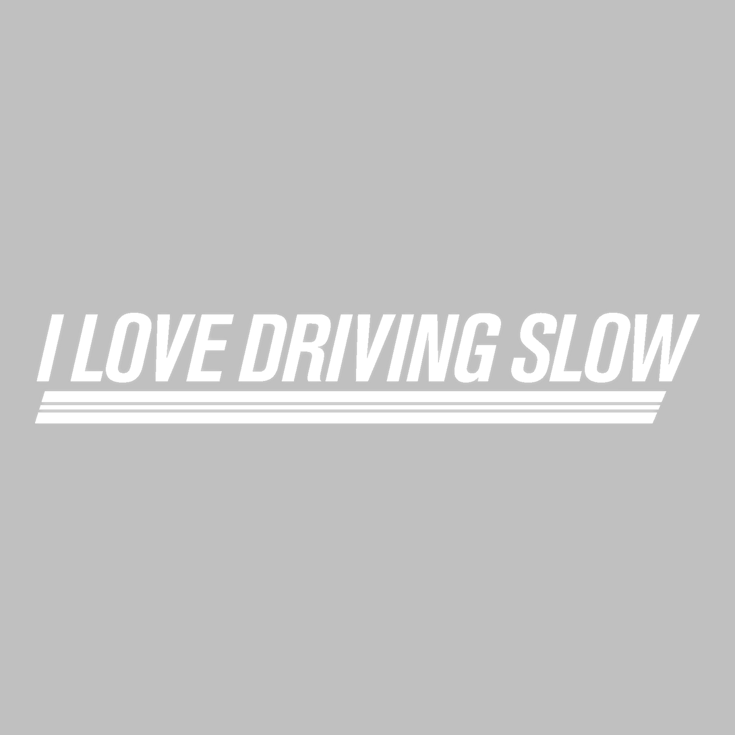 White 3 Bars Sticker