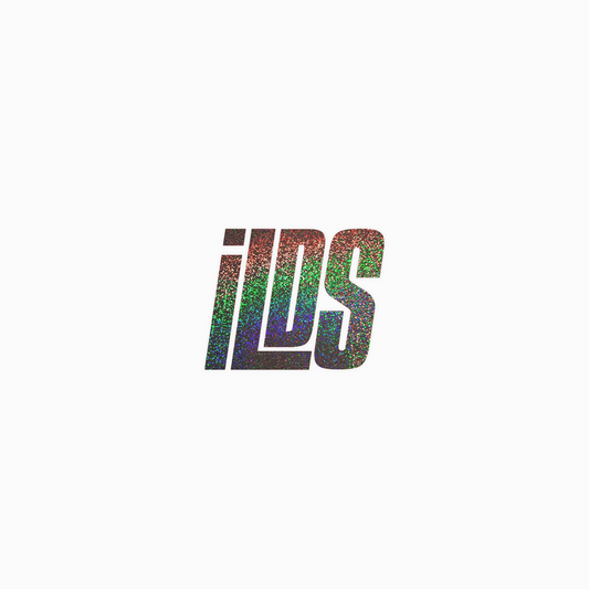 Black Glitter Block Sticker